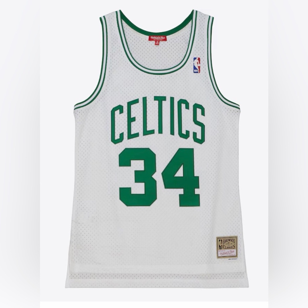 New Mitchell & Ness Hardwood Classics Celtics #34 Paul Pierce Jersey Women Small